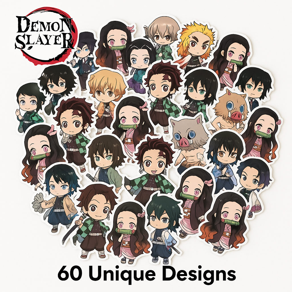 ✨ Demon Slayer™ Collector Sticker Pack – 60pcs