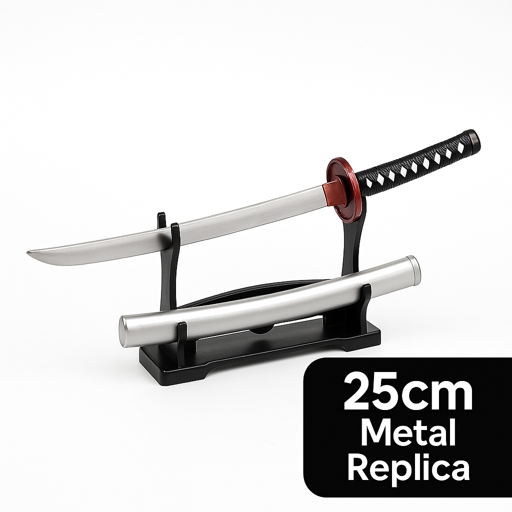 ✨ Demon Slayer™ Mini Metal Nichirin Sword – Tanjiro Kamado (25cm)