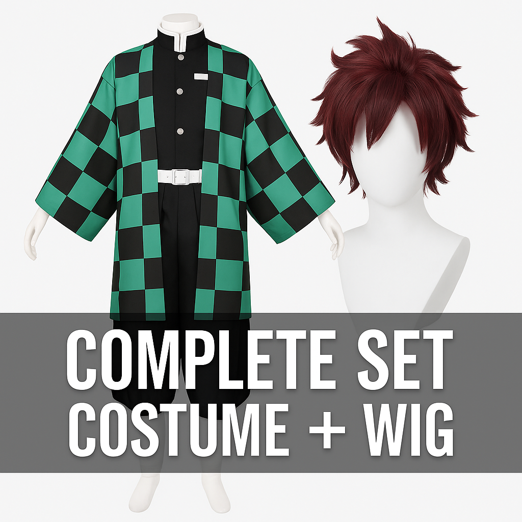 ✨ Demon Slayer™ Tanjiro Kamado Cosplay Costume Set (with Wig)