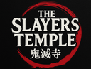 Logo of 'The Slayers Temple' with red and white design on a black background