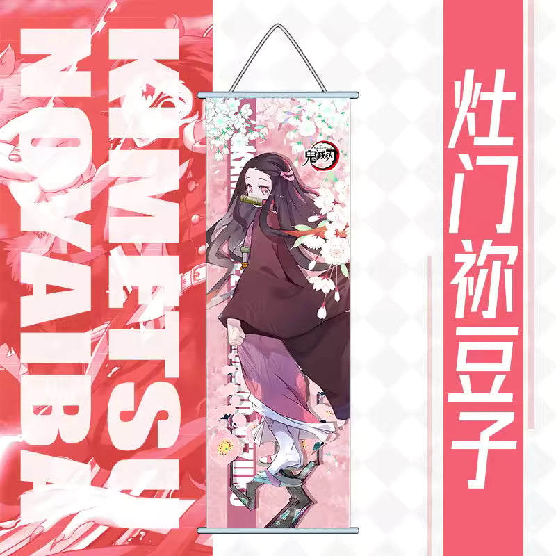 Demon Slayer™ Premium Wall Scroll – Tanjiro & Nezuko (25x70cm)