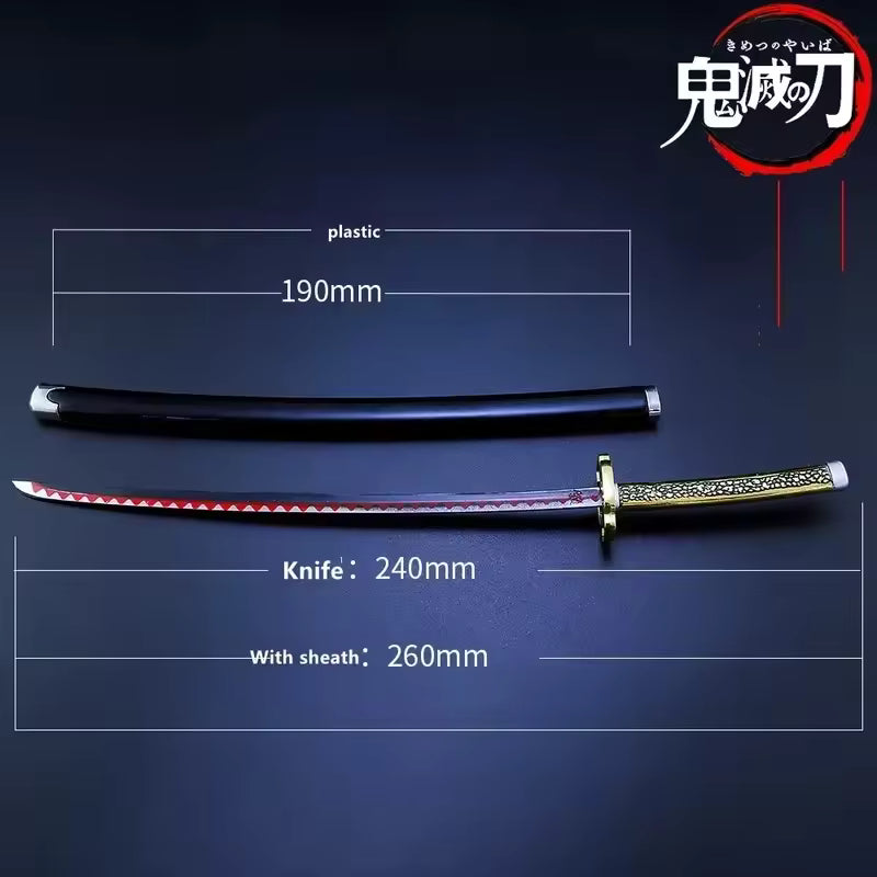 ✨ Demon Slayer™ Mini Metal Nichirin Sword – Tanjiro Kamado (25cm)
