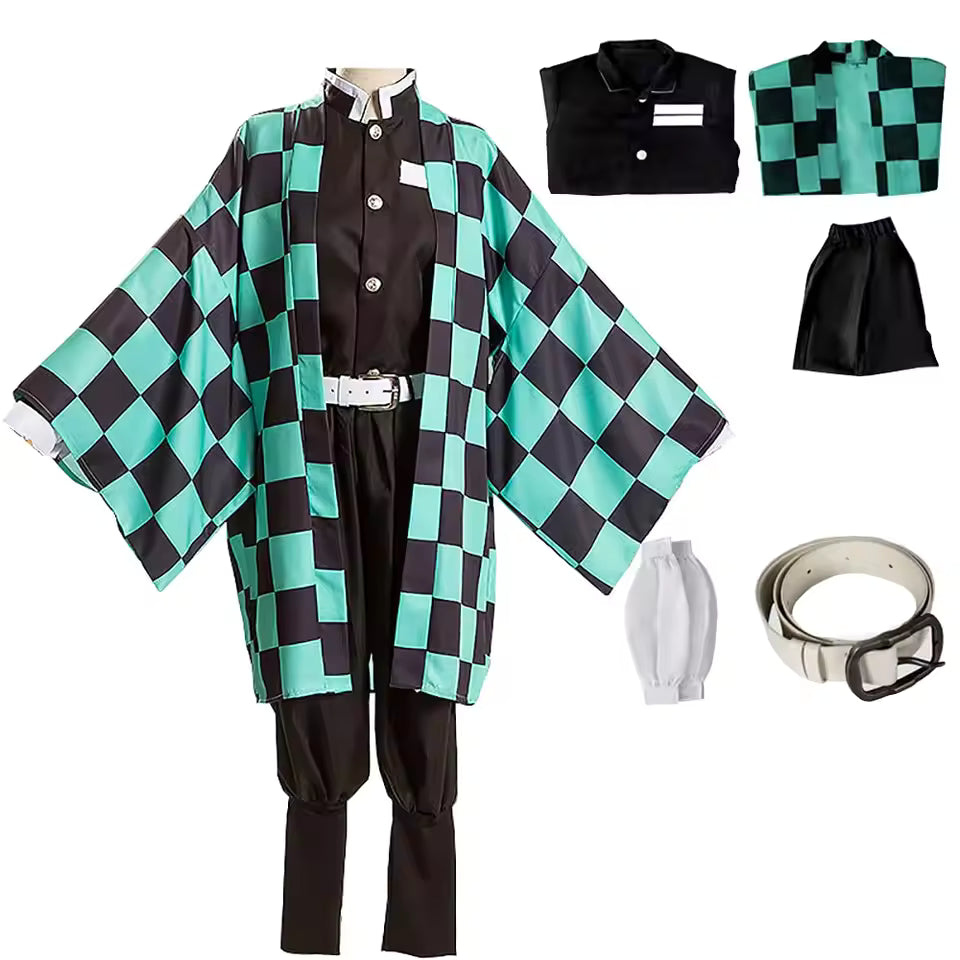 ✨ Demon Slayer™ Tanjiro Kamado Cosplay Costume Set (with Wig)